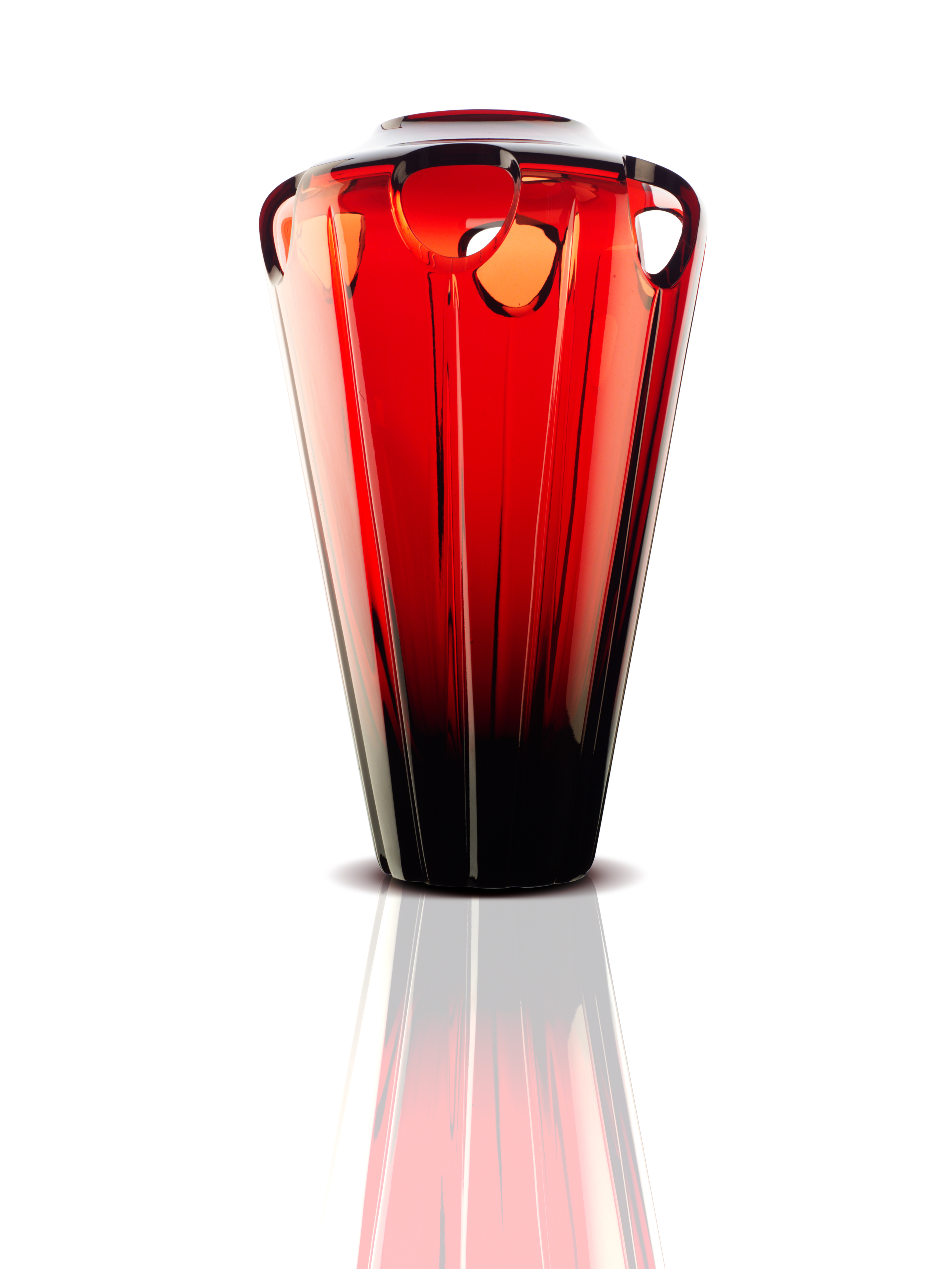 

Mario Cioni & C Orchidee Red Conical Vase